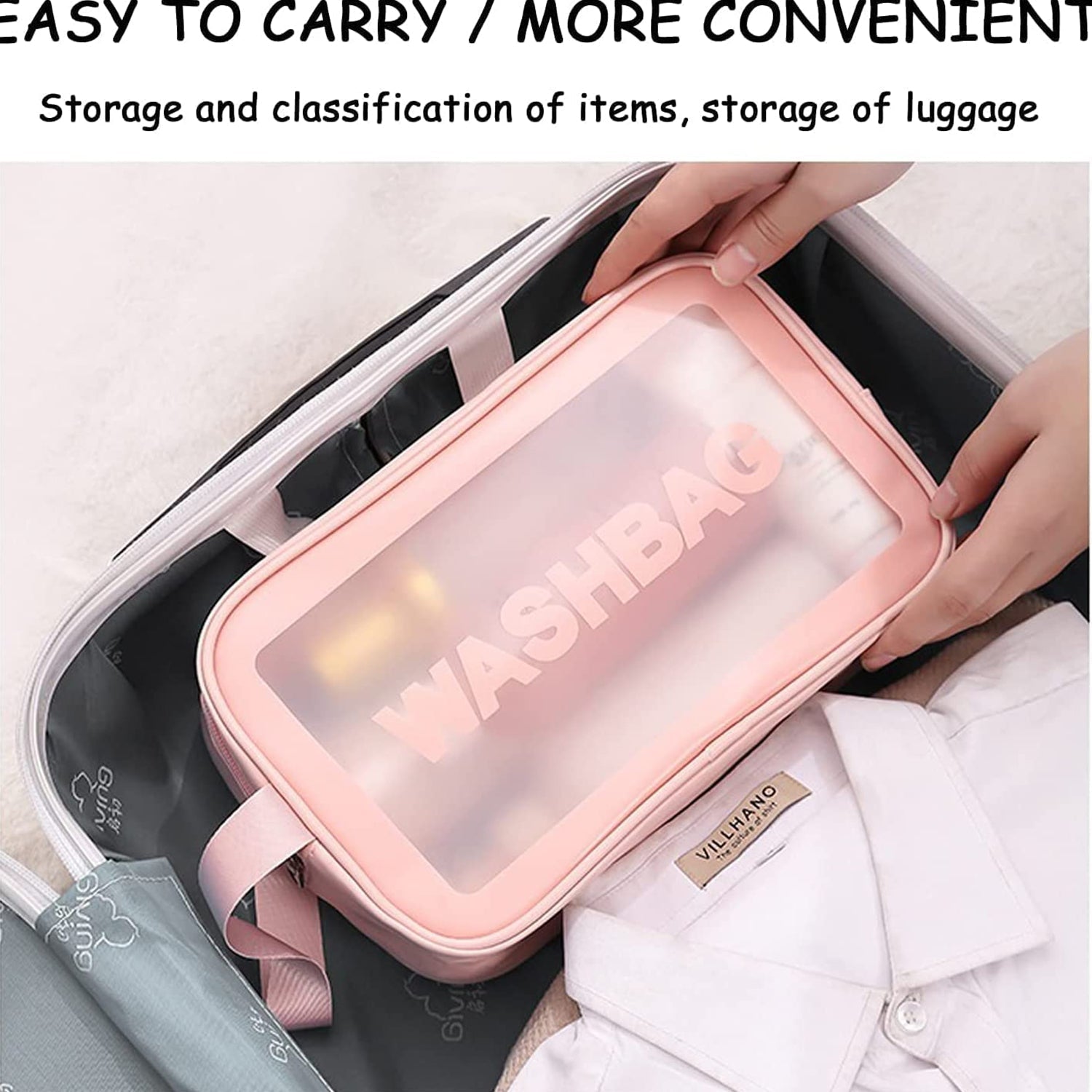 Cosmetic Pouch, Make up Bag for Home & Travel, Toiletry Bag for Cosmetics, Brushes, Accessories Set of 3 Small, Medium & Big - Wash Bag Cosmetic Pouch, Make up Bag for Home & Travel, Toiletry Bag for Cosmetics, Brushes, Accessories Set of 3 Small, Medium & Big - Wash Bag